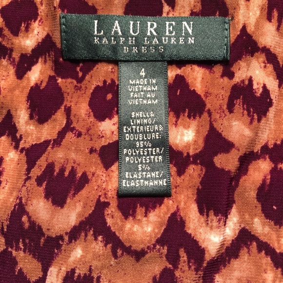 Ralph Lauren Slinky Animal Print Dress Size 4 - Picture 6 of 6